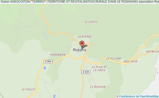 plan association Association "terrro" (territoire Et Revitalisation Rurale Dans Le Rosanais) Rosans