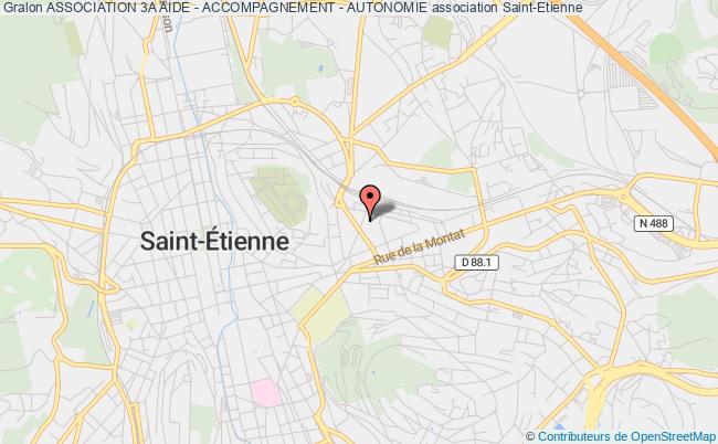 plan association Association 3a Aide - Accompagnement - Autonomie Saint-Étienne
