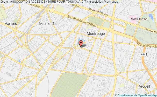 plan association Association Acces Dentaire Pour Tous (a.a.d.t.) Montrouge