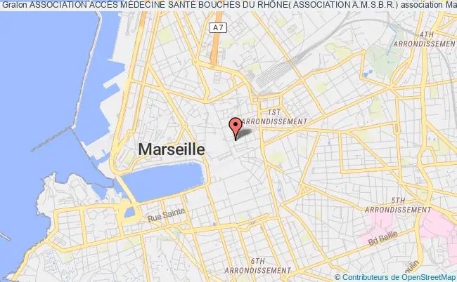 plan association Association AccÈs MÉdecine SantÉ Bouches Du RhÔne( Association A.m.s.b.r.) Marseille 1