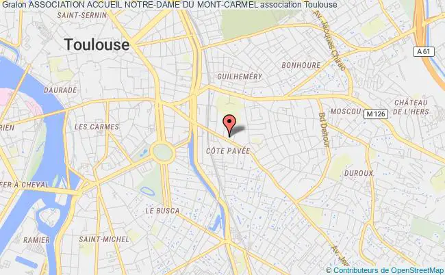 plan association Association Accueil Notre-dame Du Mont-carmel Toulouse