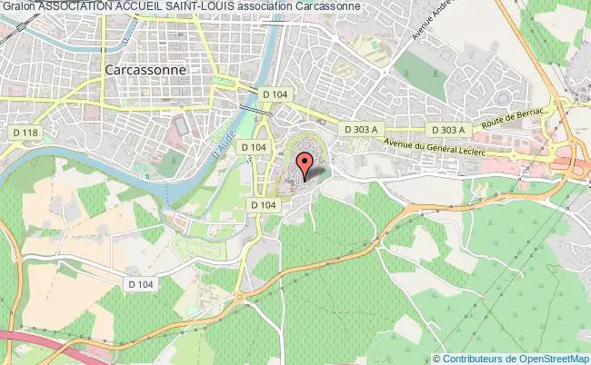 plan association Association Accueil Saint-louis Carcassonne