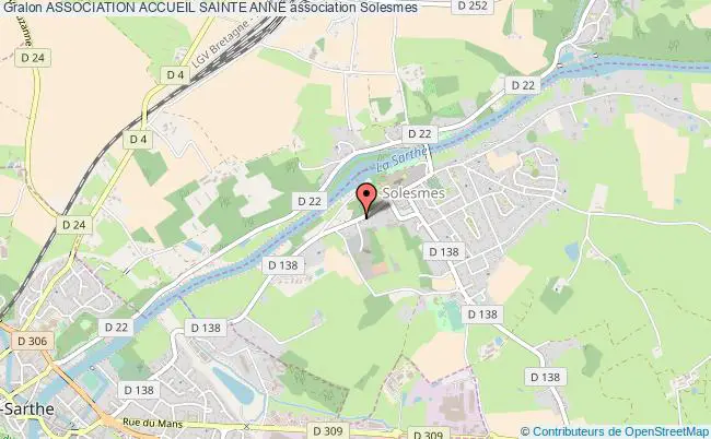 plan association Association Accueil Sainte Anne Solesmes