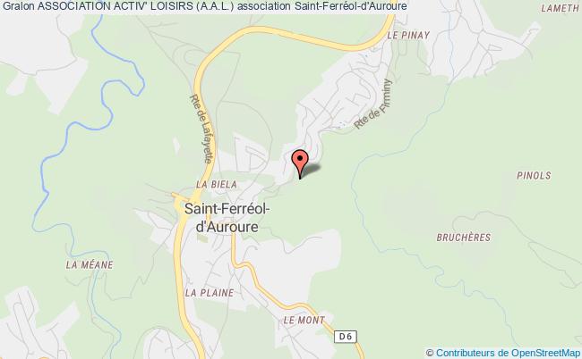 plan association Association Activ' Loisirs (a.a.l.) Saint-Ferréol-d'Auroure