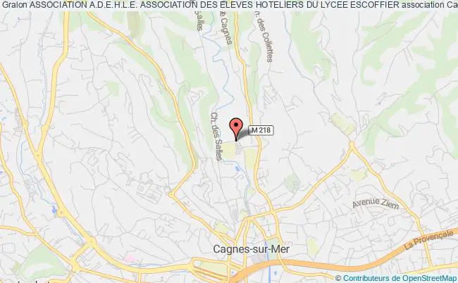 plan association Association A.d.e.h.l.e. Association Des Eleves Hoteliers Du Lycee Escoffier Cagnes-sur-Mer