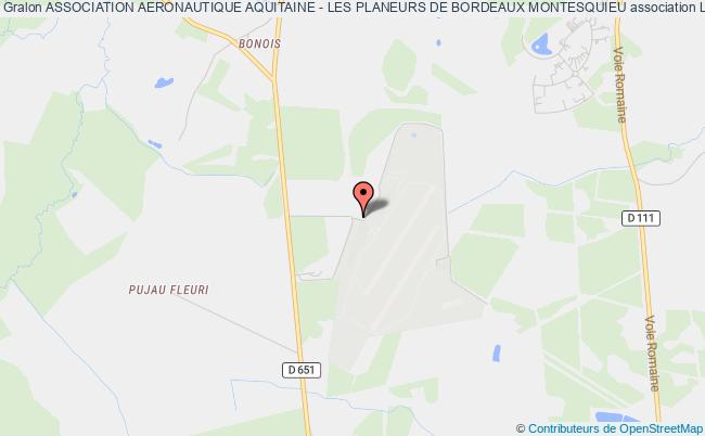 plan association Association Aeronautique Aquitaine - Les Planeurs De Bordeaux Montesquieu Léognan