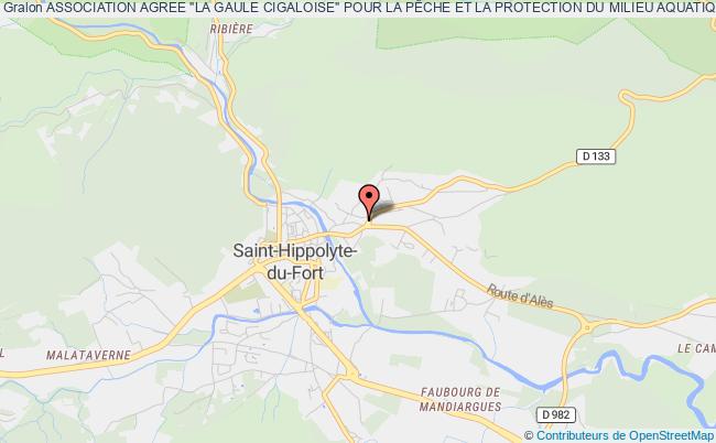 plan association Association Agree "la Gaule Cigaloise" Pour La PÊche Et La Protection Du Milieu Aquatique Saint-Hippolyte-du-Fort