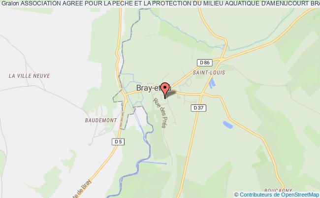 plan association Association Agree Pour La Peche Et La Protection Du Milieu Aquatique D'amenucourt Bray Fourge Bus Saint Remy Bray-et-Lû