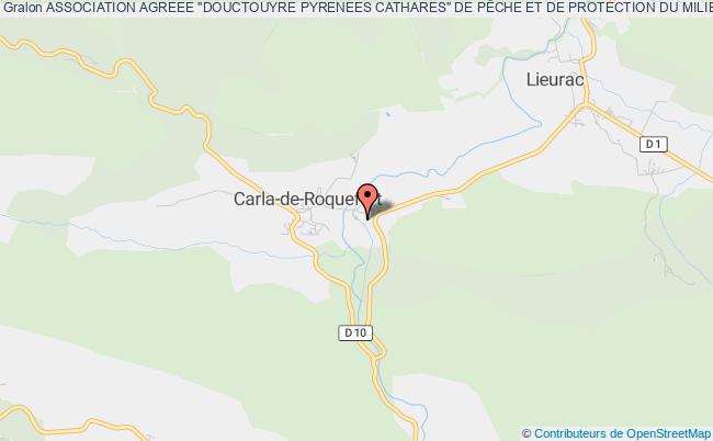 plan association Association Agreee "douctouyre Pyrenees Cathares" De PÊche Et De Protection Du Milieu Aquatique Carla-de-Roquefort