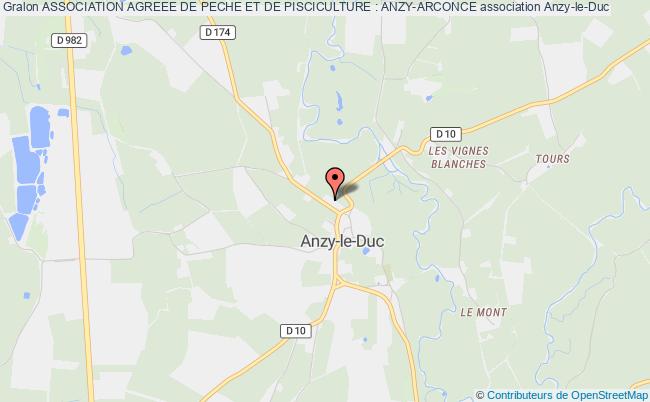 plan association Association Agreee De Peche Et De Pisciculture : Anzy-arconce Anzy-le-Duc