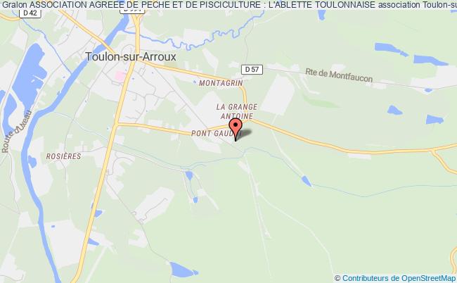 plan association Association Agreee De Peche Et De Pisciculture : L'ablette Toulonnaise Toulon-sur-Arroux