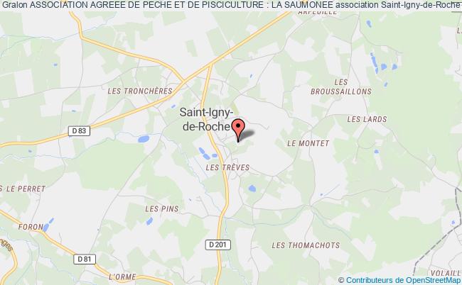 plan association Association Agreee De Peche Et De Pisciculture : La Saumonee Saint-Igny-de-Roche