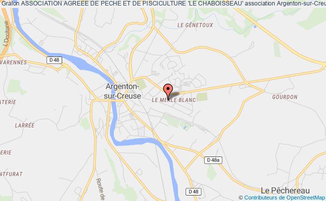 plan association Association Agreee De Peche Et De Pisciculture 'le Chaboisseau' Argenton-sur-Creuse