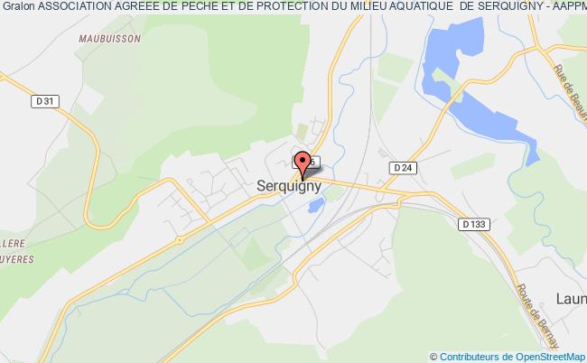 plan association Association Agreee De Peche Et De Protection Du Milieu Aquatique  De Serquigny - Aappma - "societe De Peche De Serquigny" Serquigny