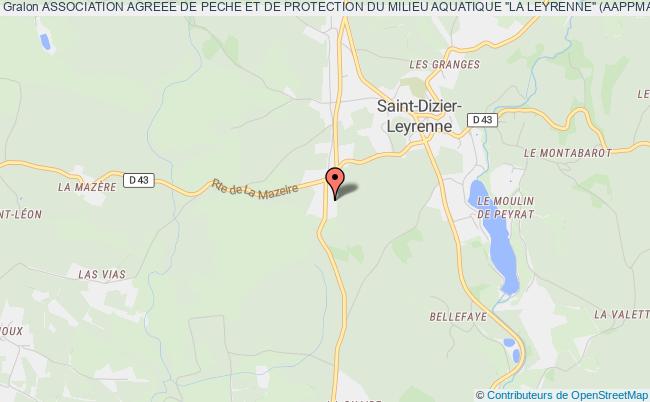 plan association Association Agreee De Peche Et De Protection Du Milieu Aquatique "la Leyrenne" (aappma) Saint-Dizier-Masbaraud