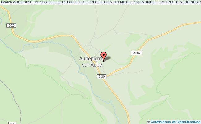 plan association Association Agreee De Peche Et De Protection Du Milieu Aquatique -  La Truite Aubepierroise Aubepierre-sur-Aube