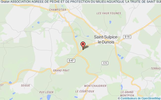 plan association Association Agreee De Peche Et De Protection Du Milieu Aquatique 'la Truite De Saint Sulpice Le Dunois'- (aappma) Saint-Sulpice-le-Dunois