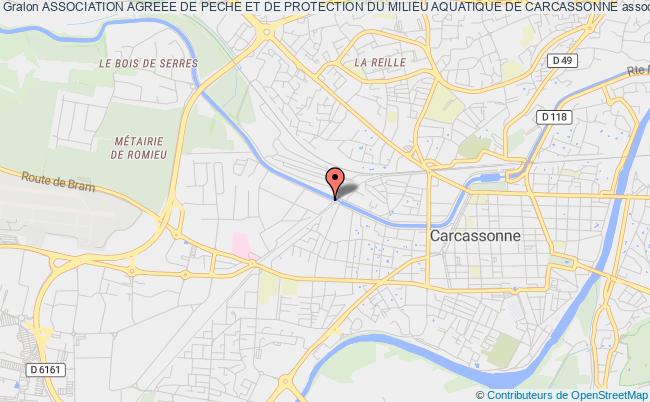 plan association Association Agreee De Peche Et De Protection Du Milieu Aquatique De Carcassonne Carcassonne
