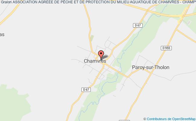 plan association Association AgrÉÉe De PÊche Et De Protection Du Milieu Aquatique De Chamvres - Champvallon - Paroy Sur Tholon Chamvres