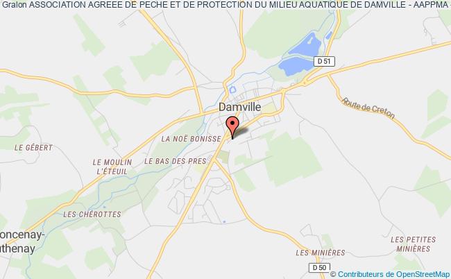 plan association Association Agreee De Peche Et De Protection Du Milieu Aquatique De Damville - Aappma - "amicale Des Pecheurs De Damville" MESNIL-SUR-ITON