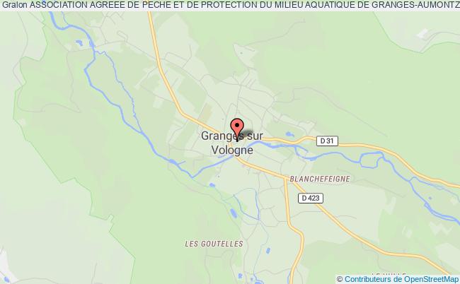 plan association Association Agreee De Peche Et De Protection Du Milieu Aquatique De Granges-aumontzey "la Truite Gringeaude" Granges-sur-Vologne