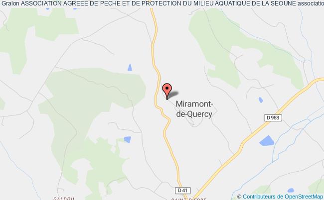 plan association Association Agreee De Peche Et De Protection Du Milieu Aquatique De La Seoune Miramont-de-Quercy