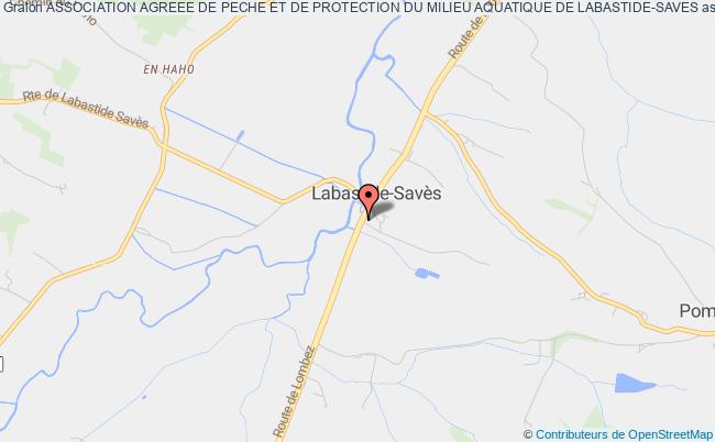 plan association Association Agreee De Peche Et De Protection Du Milieu Aquatique De Labastide-saves Labastide-Savès