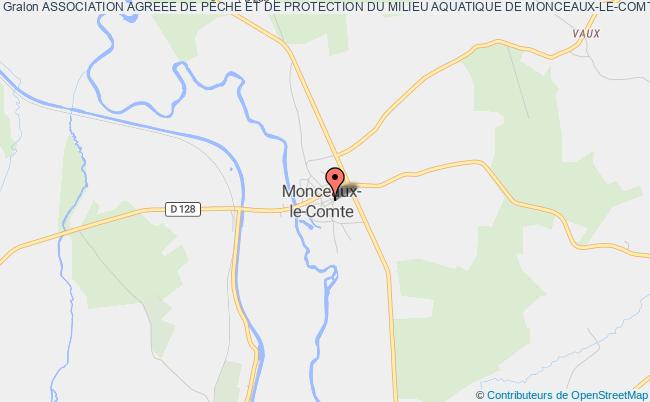 plan association Association Agreee De PÊche Et De Protection Du Milieu Aquatique De Monceaux-le-comte "la Tanche Morvandelle" Monceaux-le-Comte