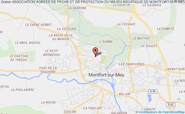 plan association Association Agreee De Peche Et De Protection Du Milieu Aquatique De Montfort-sur-meu - La Perche Montfortaise - Aappma Montfort-sur-Meu