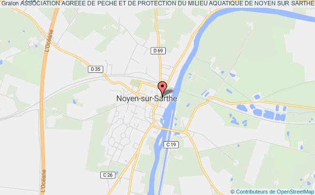 plan association Association Agreee De Peche Et De Protection Du Milieu Aquatique De Noyen Sur Sarthe( Le Gardon Noyennais) Noyen-sur-Sarthe