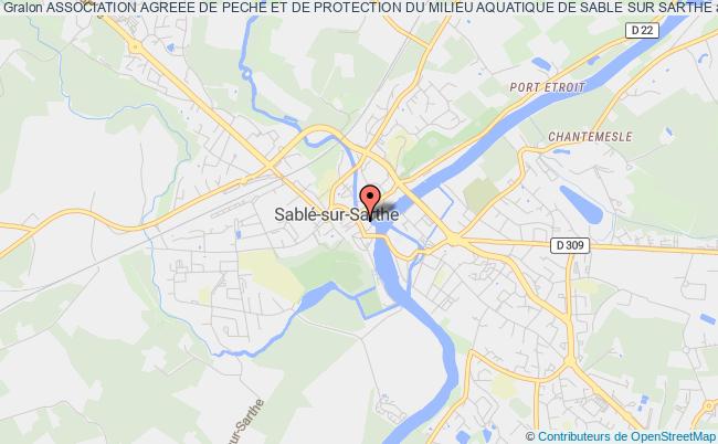 plan association Association Agreee De Peche Et De Protection Du Milieu Aquatique De Sable Sur Sarthe Sablé-sur-Sarthe