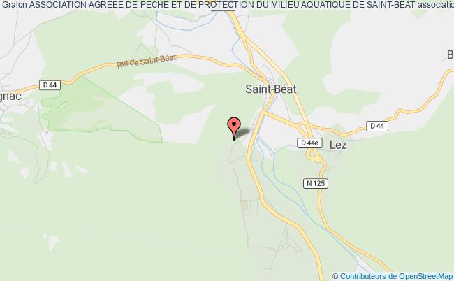 plan association Association Agreee De Peche Et De Protection Du Milieu Aquatique De Saint-beat Saint-Béat