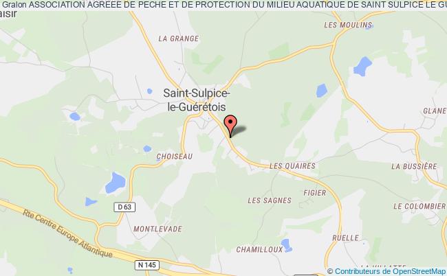 plan association Association Agreee De Peche Et De Protection Du Milieu Aquatique De Saint Sulpice Le Gueretois - Anzeme (aappma) Saint-Sulpice-le-Guérétois