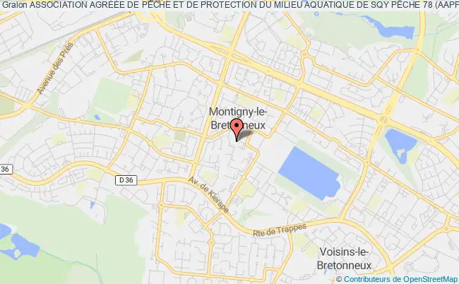 plan association Association AgrÉÉe De PÊche Et De Protection Du Milieu Aquatique De Sqy PÊche 78 (aappma) Montigny-le-Bretonneux