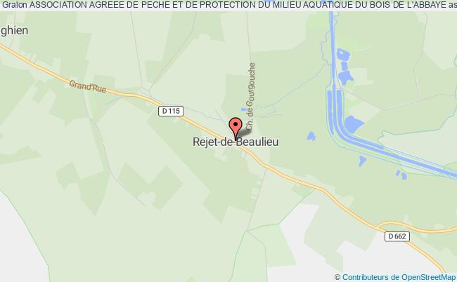 plan association Association Agreee De Peche Et De Protection Du Milieu Aquatique Du Bois De L'abbaye Rejet-de-Beaulieu