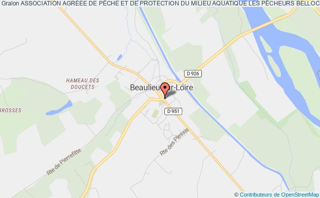 plan association Association AgrÉÉe De PÊche Et De Protection Du Milieu Aquatique Les PÊcheurs BellocÉens Beaulieu-sur-Loire