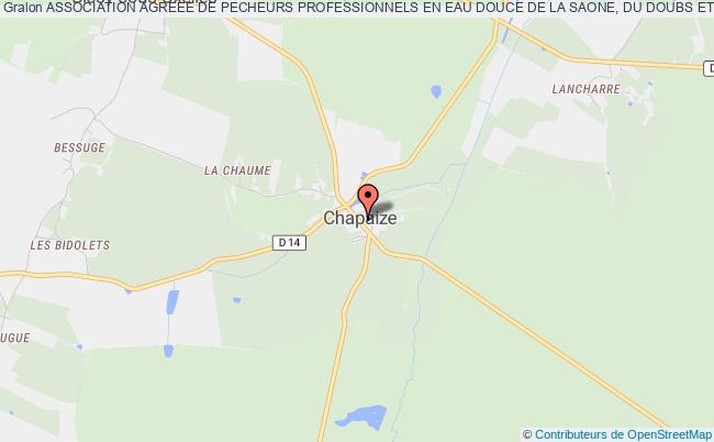 plan association Association Agreee De Pecheurs Professionnels En Eau Douce De La Saone, Du Doubs Et Du Haut Rhone (aapped) Chapaize