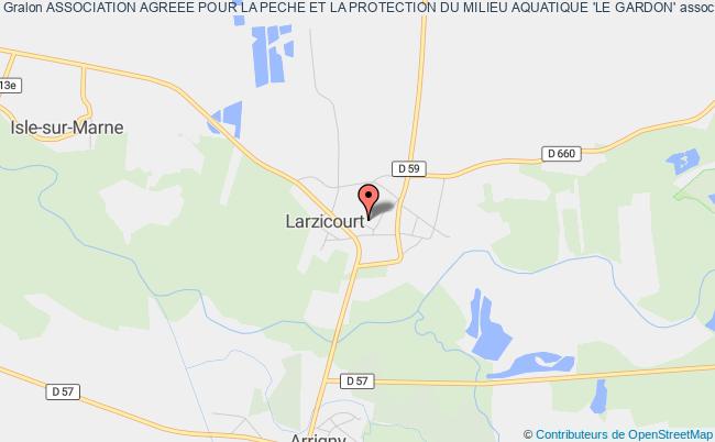 plan association Association Agreee Pour La Peche Et La Protection Du Milieu Aquatique 'le Gardon' Larzicourt