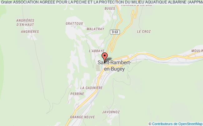 plan association Association Agreee Pour La Peche Et La Protection Du Milieu Aquatique Albarine (aappma Albarine) Saint-Rambert-en-Bugey