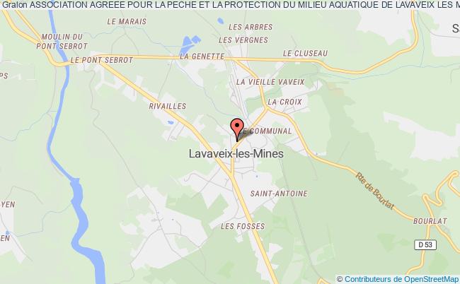 plan association Association Agreee Pour La Peche Et La Protection Du Milieu Aquatique De Lavaveix Les Mines Lavaveix-les-Mines