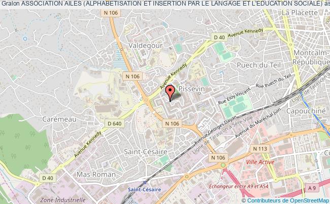 plan association Association Ailes (alphabetisation Et Insertion Par Le Langage Et L'education Sociale) Nîmes