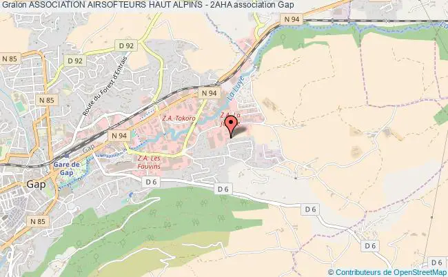 plan association Association Airsofteurs Haut Alpins - 2aha Gap