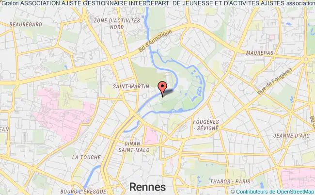 plan association Association Ajiste Gestionnaire Interdepart  De Jeunesse Et D'activites Ajistes Rennes