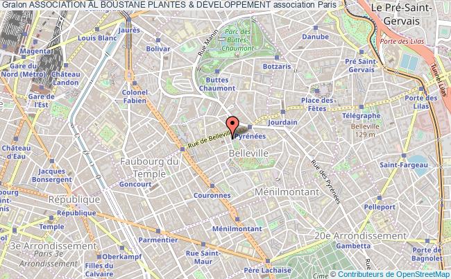 plan association Association Al Boustane Plantes & DÉveloppement Paris 20e