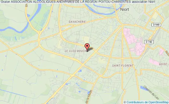 plan association Association Alcooliques Anonymes De La Region Poitou-charentes Niort