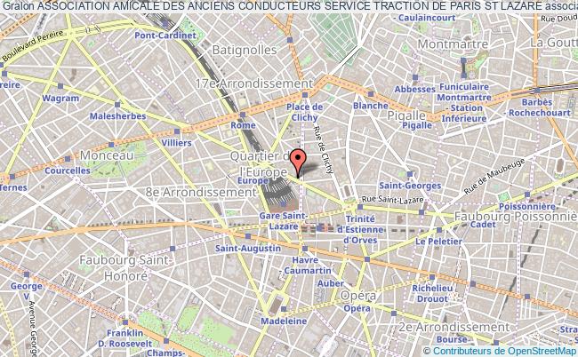 plan association Association Amicale Des Anciens Conducteurs Service Traction De Paris St Lazare Paris