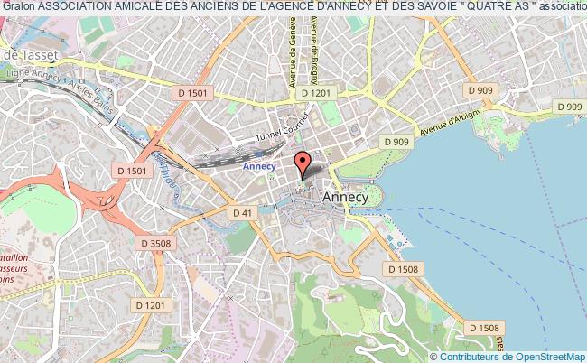 plan association Association Amicale Des Anciens De L'agence D'annecy Et Des Savoie " Quatre As " Annecy cedex