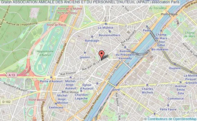 plan association Association Amicale Des Anciens Et Du Personnel D'auteuil (apaut) Paris