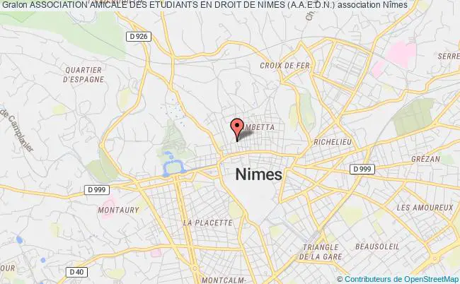 plan association Association Amicale Des Etudiants En Droit De Nimes (a.a.e.d.n.) Nîmes