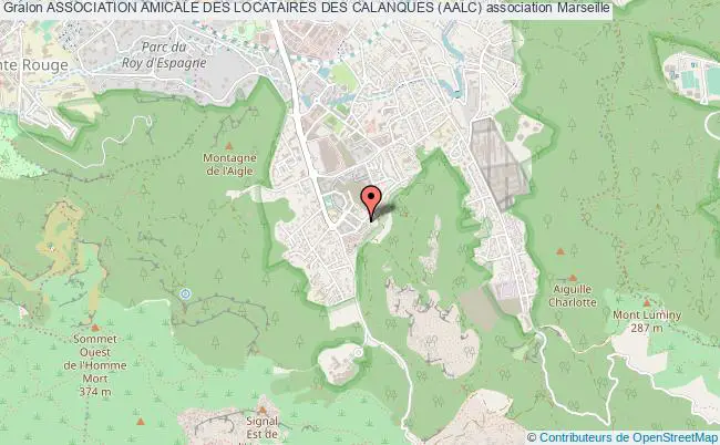 plan association Association Amicale Des Locataires Des Calanques (aalc) Marseille